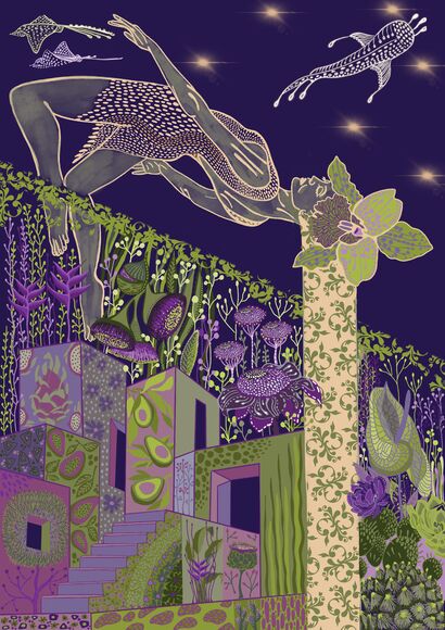 Over the ocean  - a Digital Art Artowrk by Hanna Horiachkina